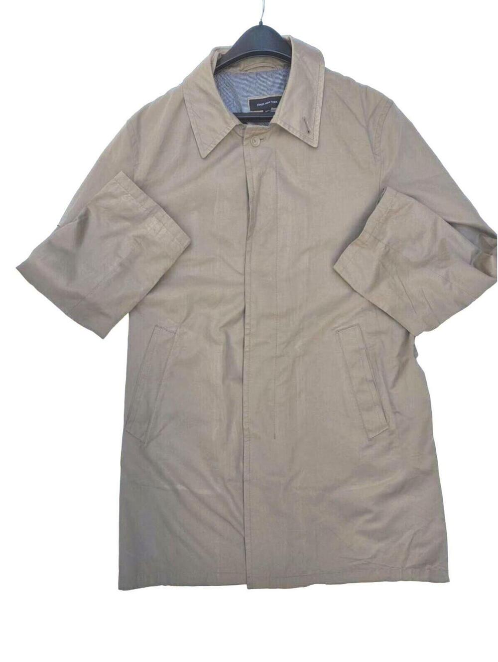 Jones of New York Men’s Classic Khaki Trench Coat/Car Coat 38R